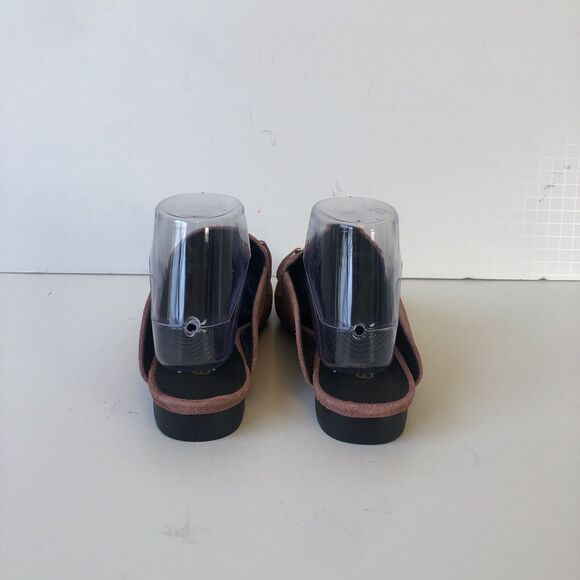 Ellos Horsebit Leather Suede Mules Loafers Pink Rose Embroidered Womens Size 8.5 - Picture 9 of 13